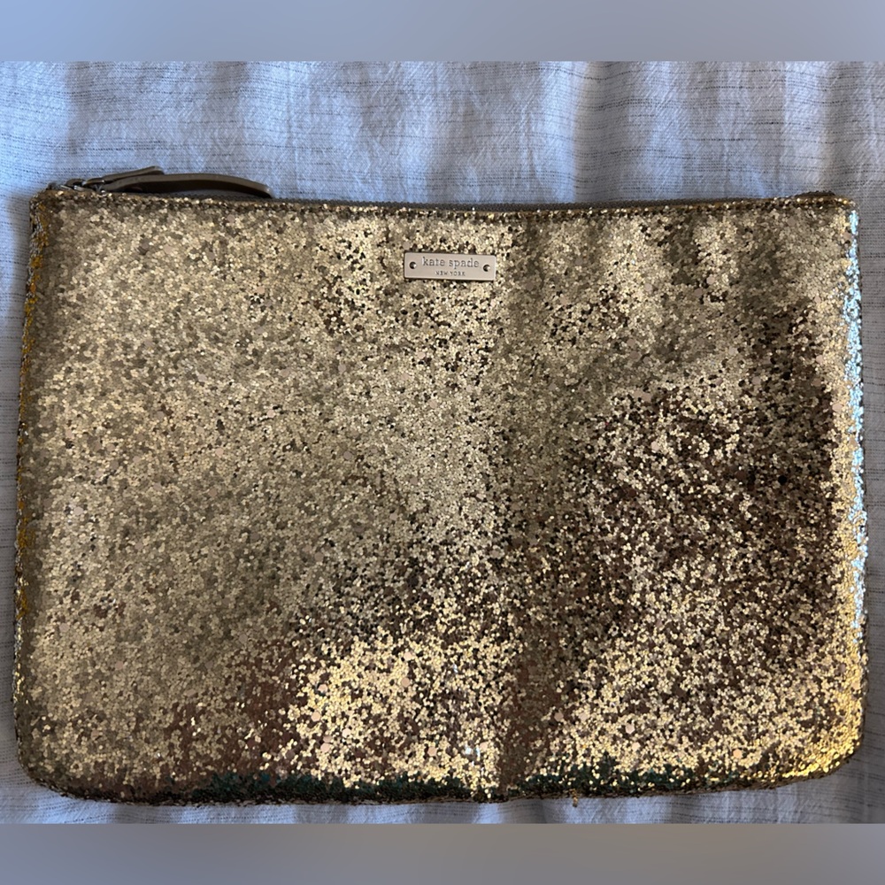 Kate Spade New York All That Glitters Gold Briley Clutch Purse NWOT Pristine